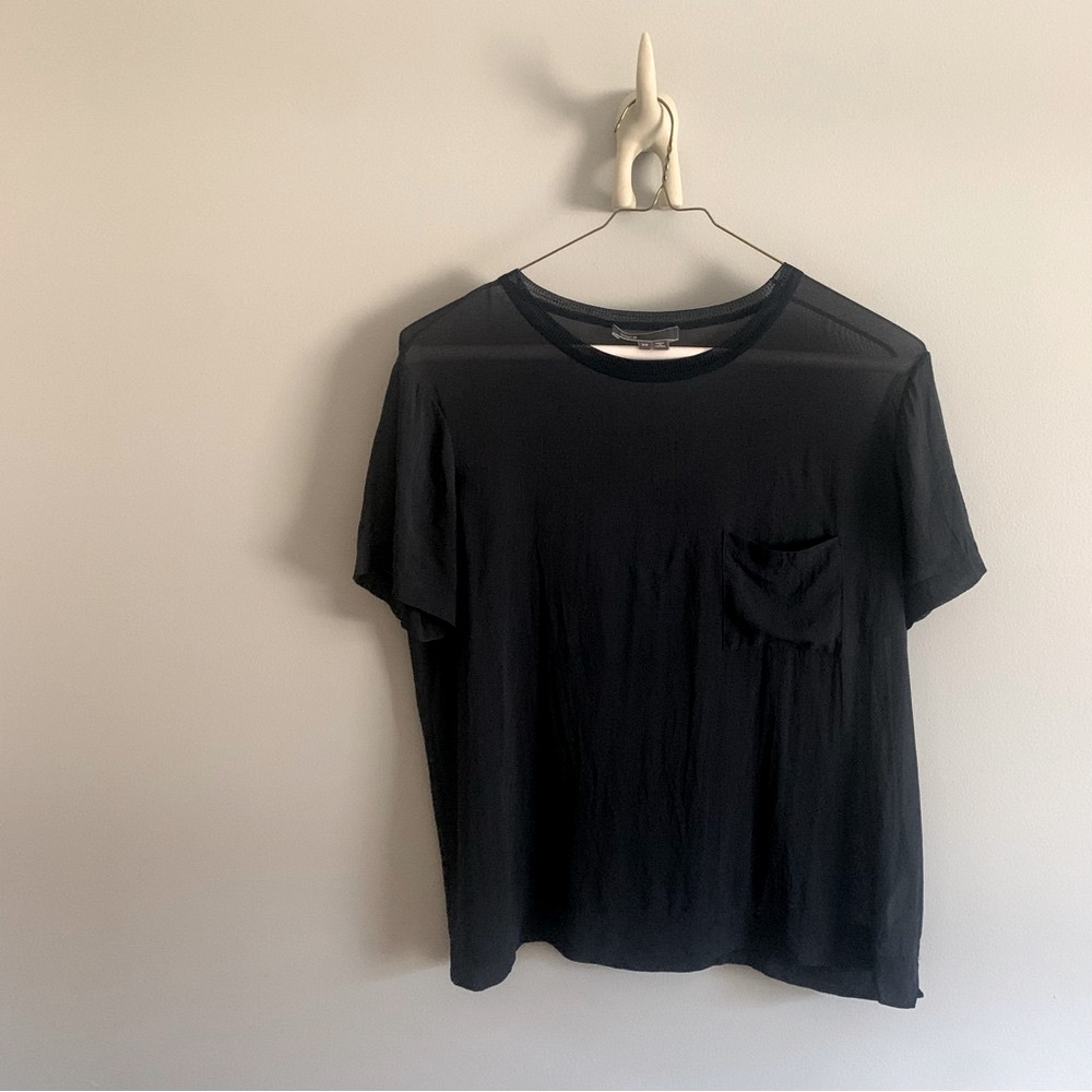 Vince dark navy silk tee